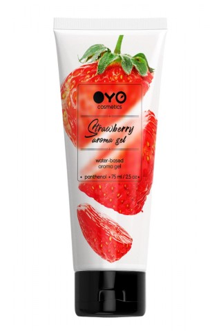 Лубрикант на водной основе OYO Aroma Gel Strawberry с ароматом клубники - 75 мл.