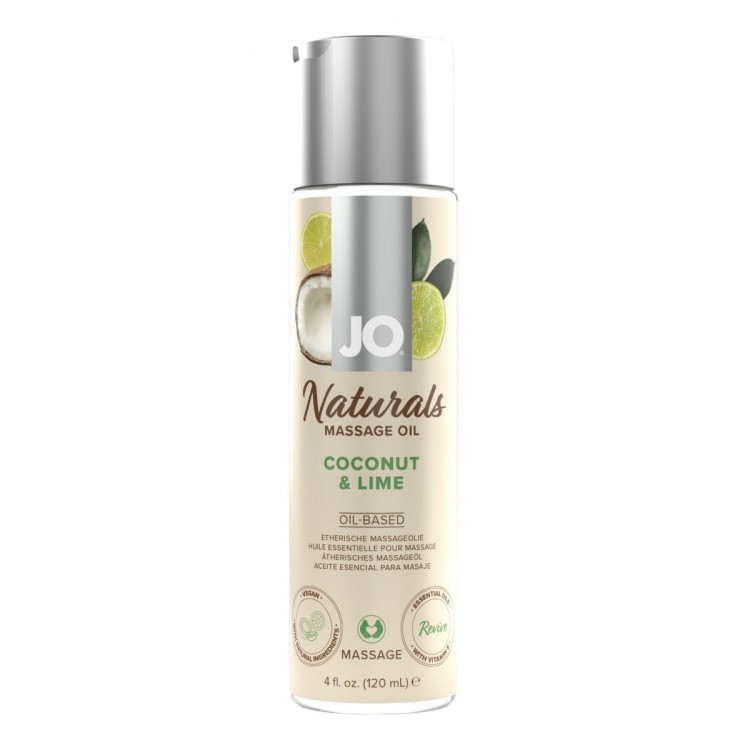 Массажное масло с ароматом кокоса и лайма JO Naturals Coconut & Lime - 120 мл.