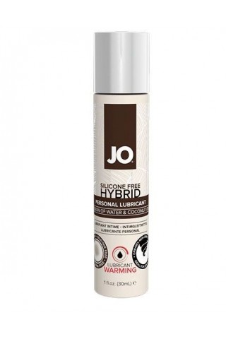 Водно-масляный лубрикант с разогревающим эффектом JO Silicone Free Hybrid Lubricant WARMING - 30 мл.