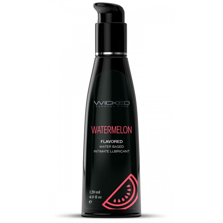 Лубрикант с ароматом арбуза WICKED AQUA Watermelon - 120 мл.