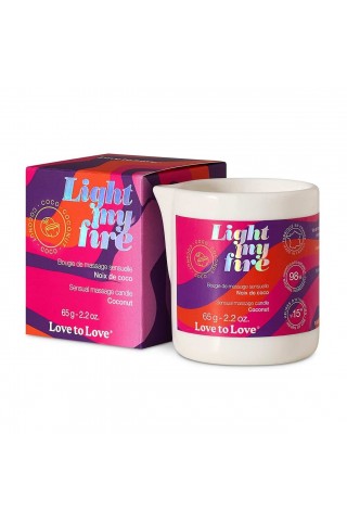 Массажная свеча Light My Fire Coconut с ароматом кокоса - 65 гр.