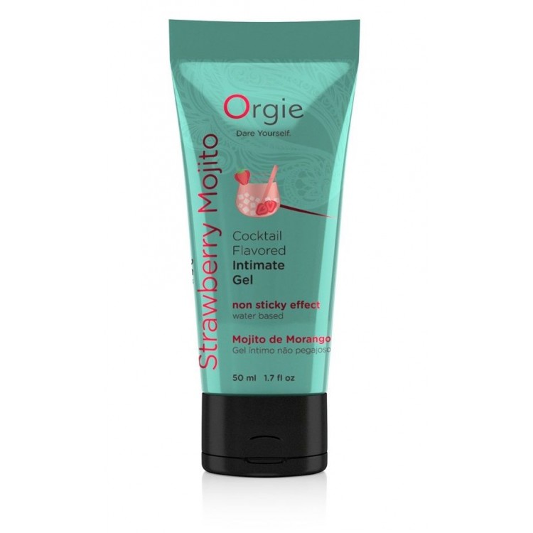 Съедобный интимный гель Orgie Lube Tube Cocktail Strawberry Mojito - 50 мл.